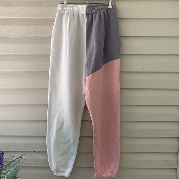 Block colored fleece lined joggers - Picture 2 of 5